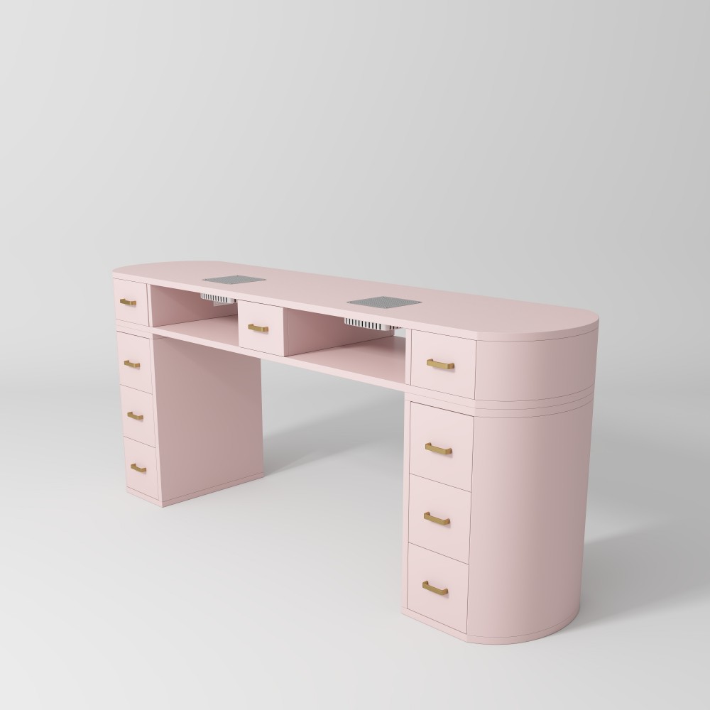 1109 Nail Makeup Desk with Drawers Manicure Home Office Workstation-1