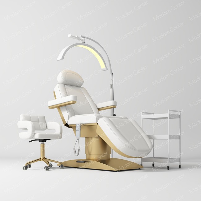 0403 Electric Facial Beauty Bed-360° Rotating & Gold Titanium Base