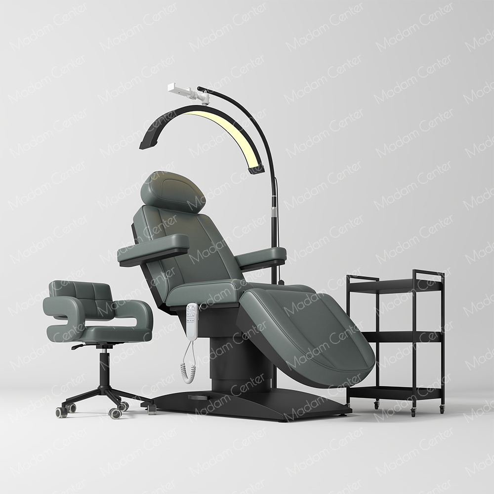 0403 Electric Facial cosmetic bed-360° Rotating & Black Matte Base