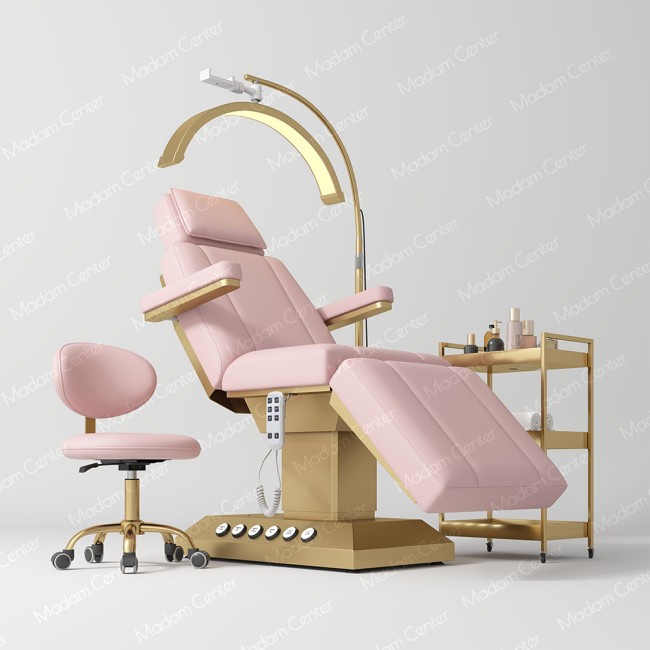 0113-2 Electric Facial Beauty Bed-Golden Base