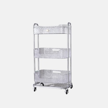 Transparent Acrylic Beauty Salon Cart With Wheels