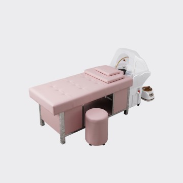 Pink Flat-Laying Shampoo Bed