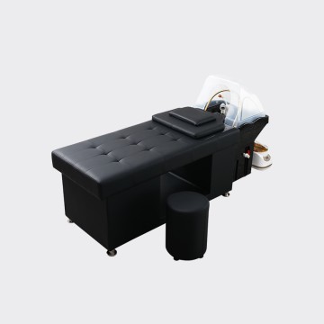 Black Flat-Laying Shampoo Bed