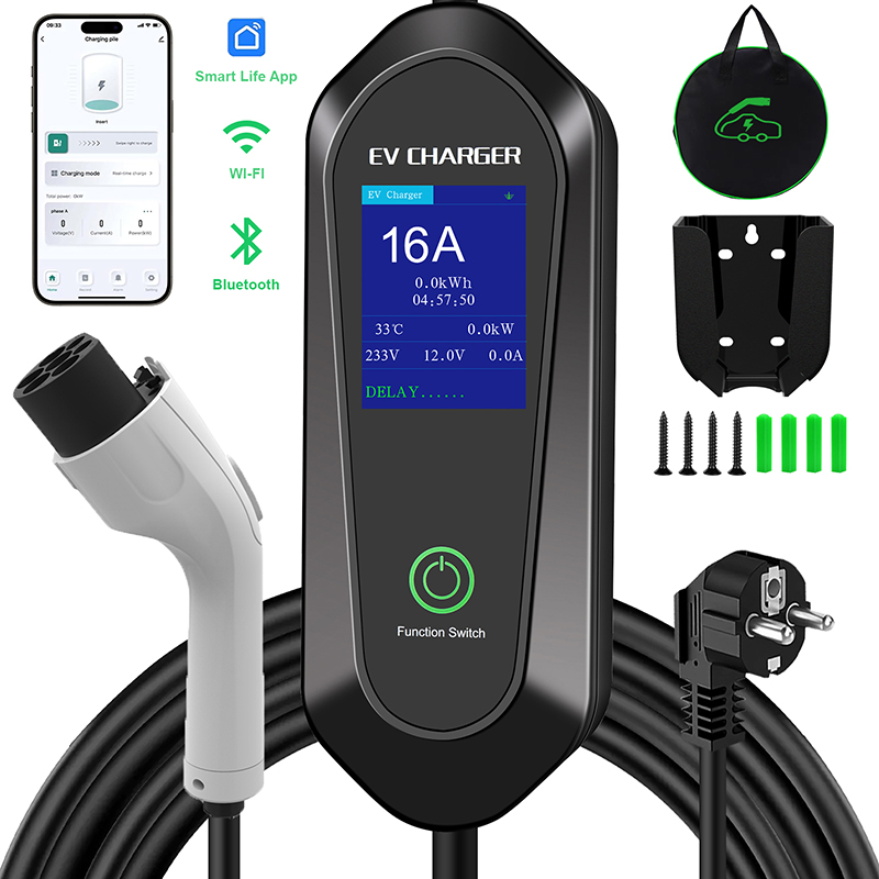 GBT Портативное Зарядное Устройство Для EV 16A 3.5KW С Вилкой ЕС