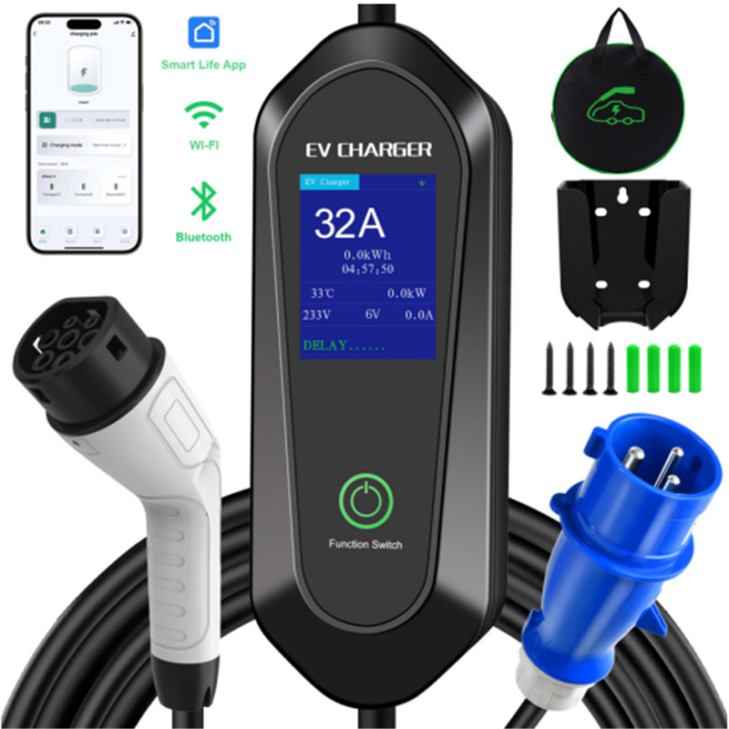 Тип 2 Портативный EV Зарядное Устройство 32A Ре...