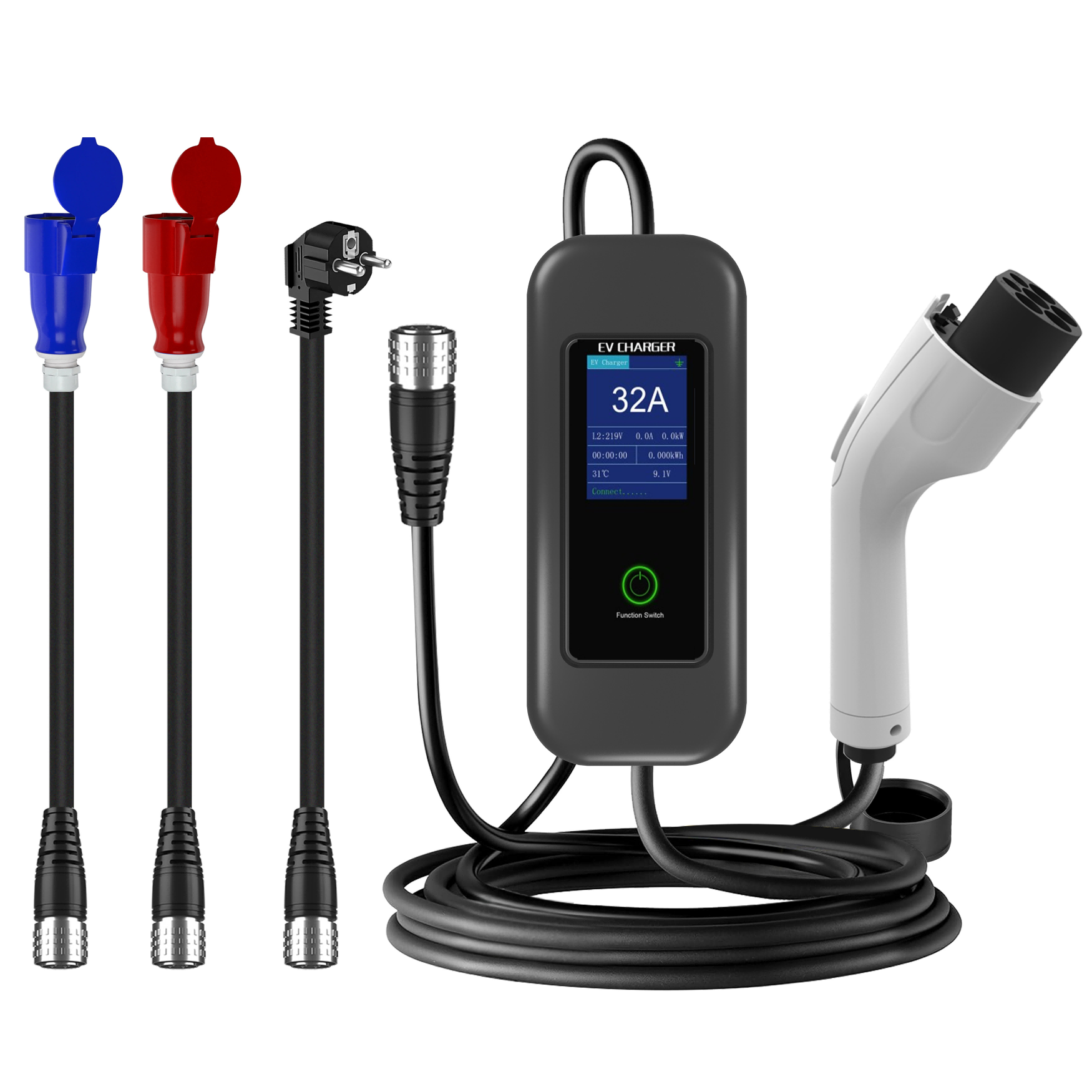 22KW portable EV charger with Auto Current...