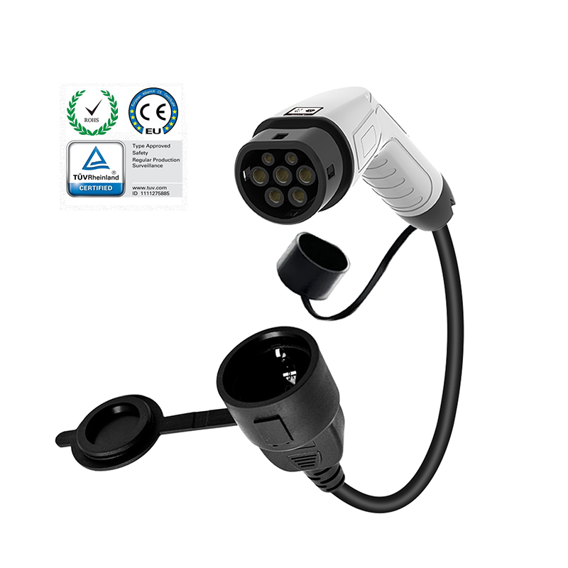 V2L Outdoor Camping Power Cord Single Socket Single Phase Type 2 EV Discharging Equipment