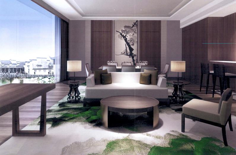 Furniture Custom factory works hotel lobby furniture J-537