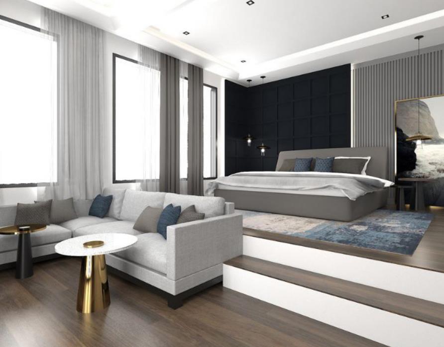Customized hotel room beds for express hotel engineering J-632