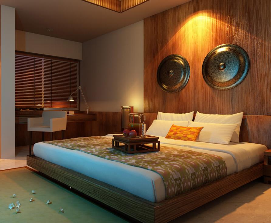 Customized hotel room beds for express hotel engineering J-632