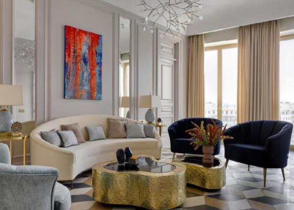 Minimally modern luxury hotel furniture Lobby sofa J-720