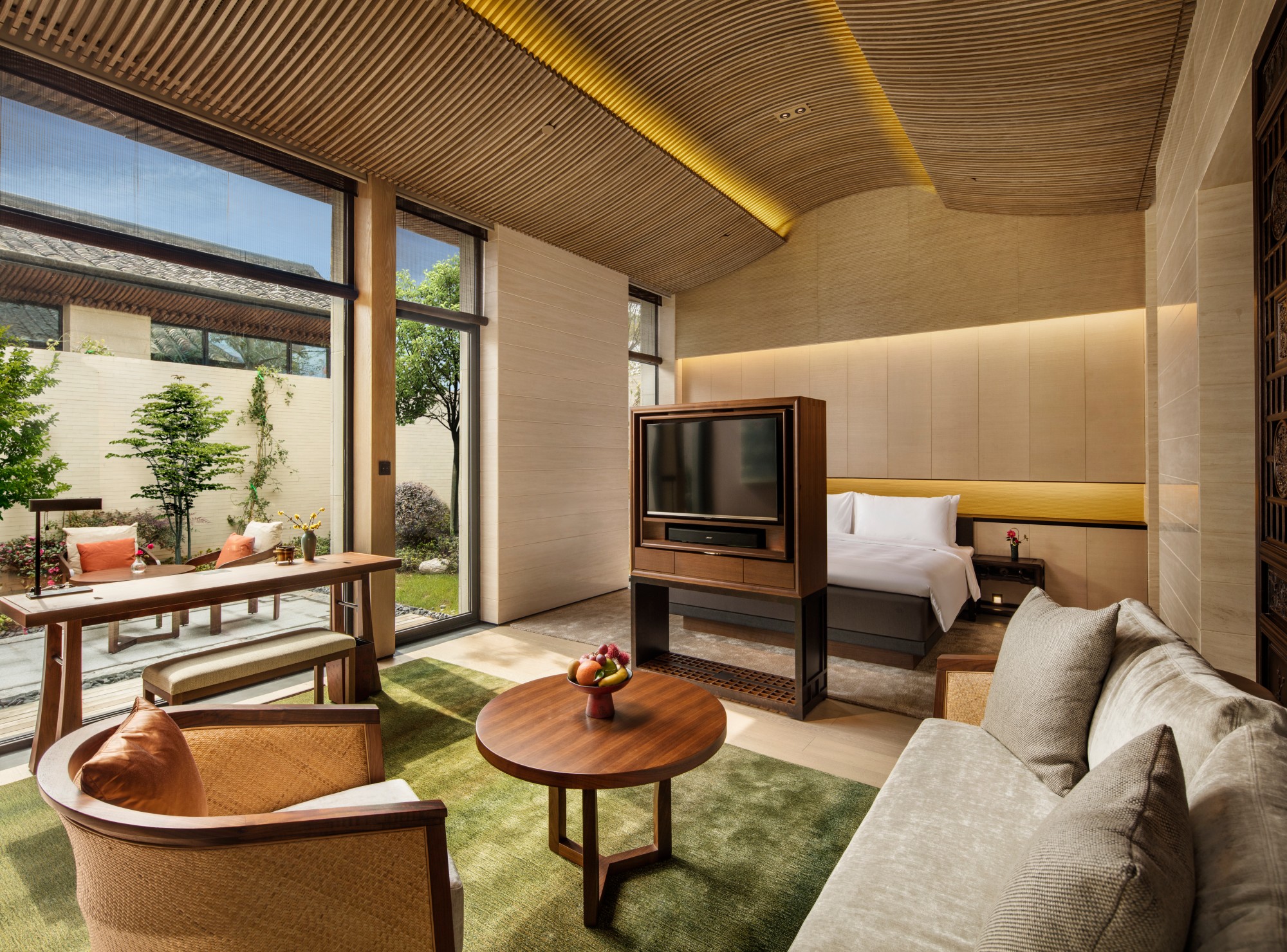 Furniture production factory Resort hotel double bed J-789