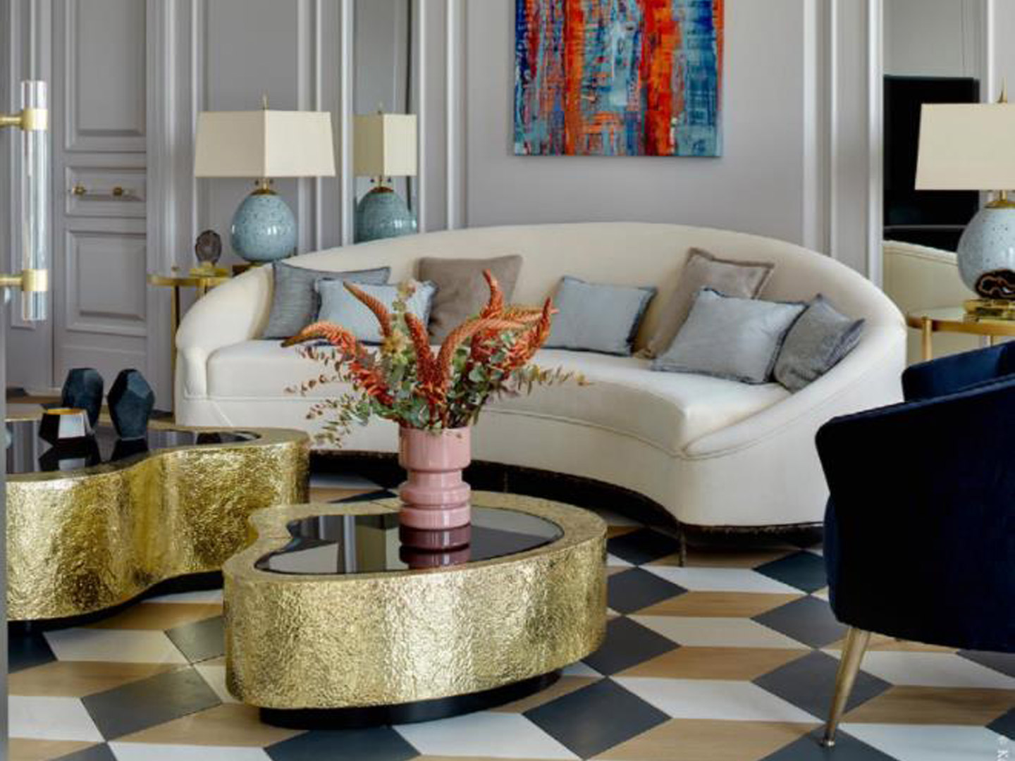 Minimally modern luxury hotel furniture Lobby sofa J-720