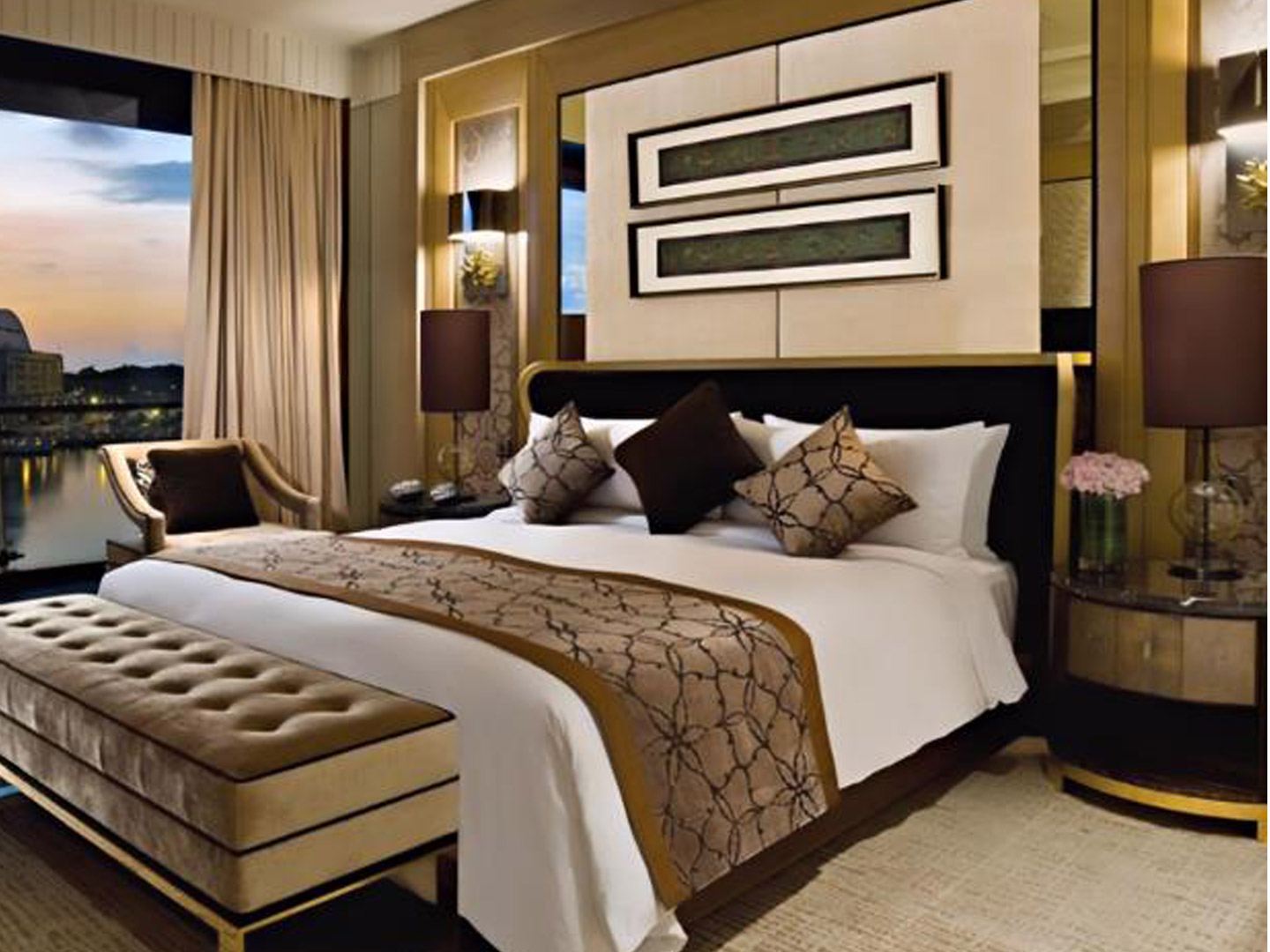 Hotel Furniture Factory Chain Hotel Rooms Double Bed J-685