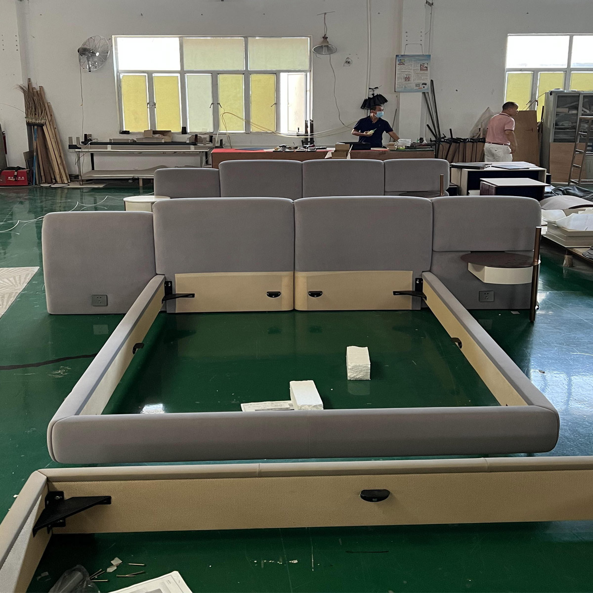 Assembly of double beds at the furniture p...