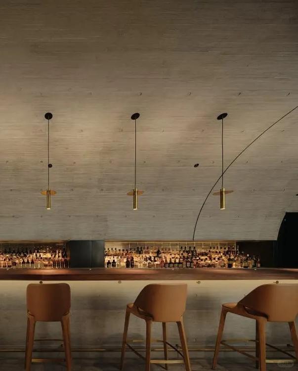 Modern light luxury style whiskey bar