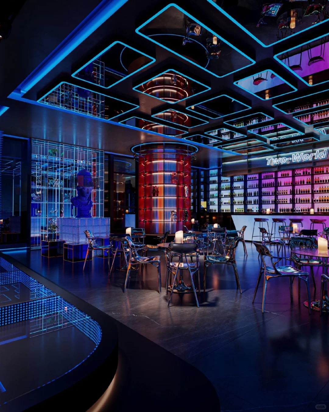Bar Design | A Carnival Place in the Future World