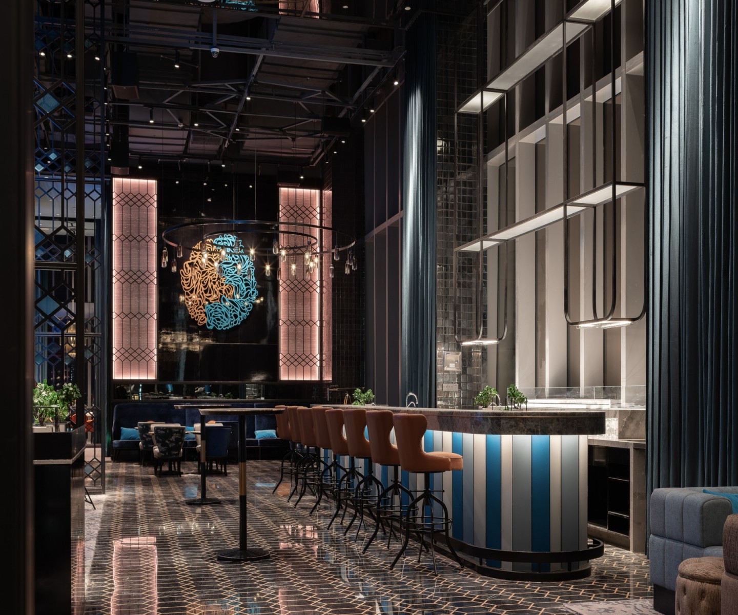 High-end custom furniture factory hotel lobby furniture J-838