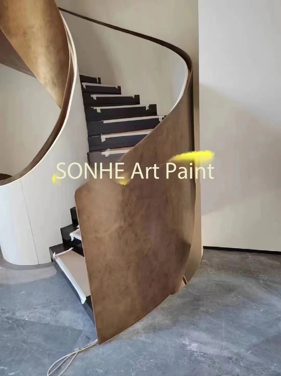 Art on the spiral staircase... paint