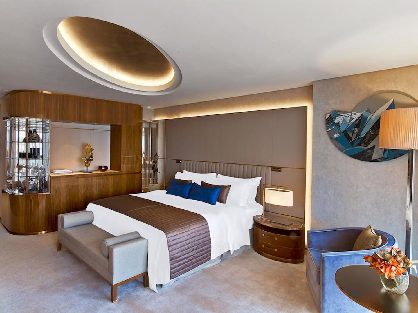 Simple modern luxury furniture Star hotel doubl...