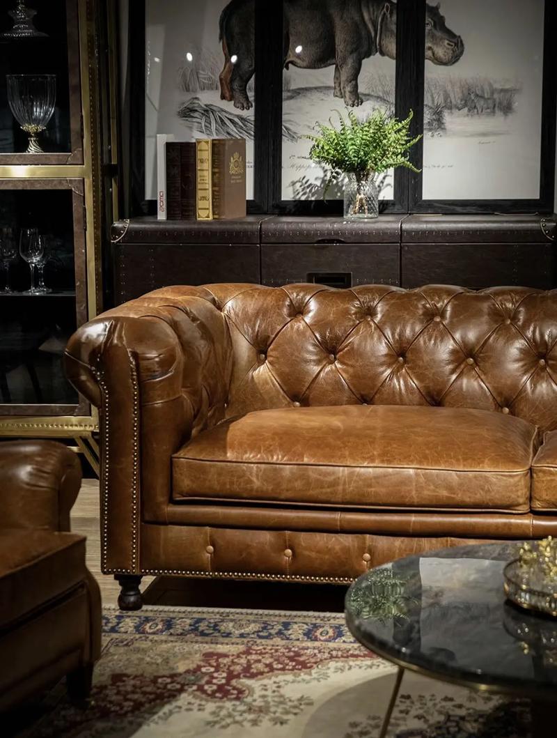 High-end furniture vintage leather