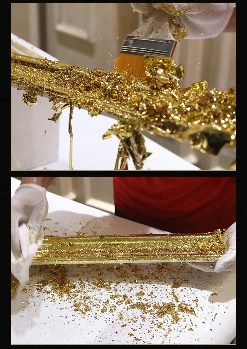 Gold and silver foil technology for high-end furniture