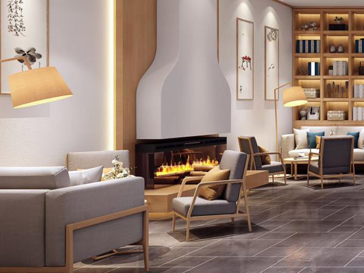 High-end custom hotel lobby and guest room furniture GD135