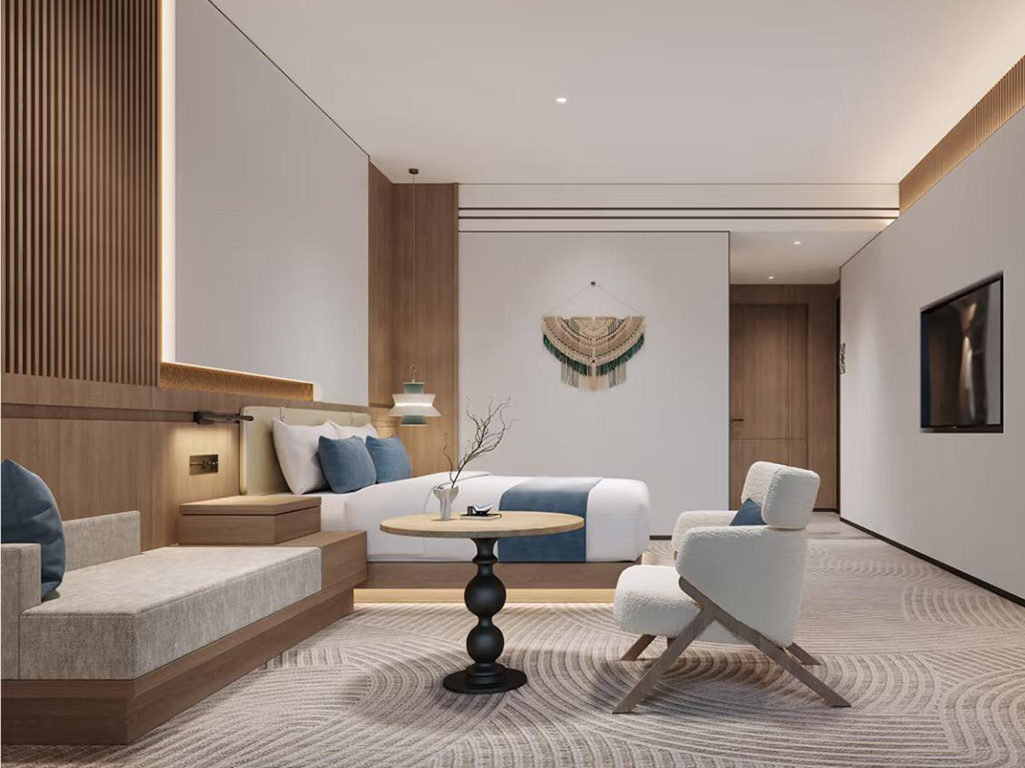 Hotel engineering project bedroom and hall furniture set GD165