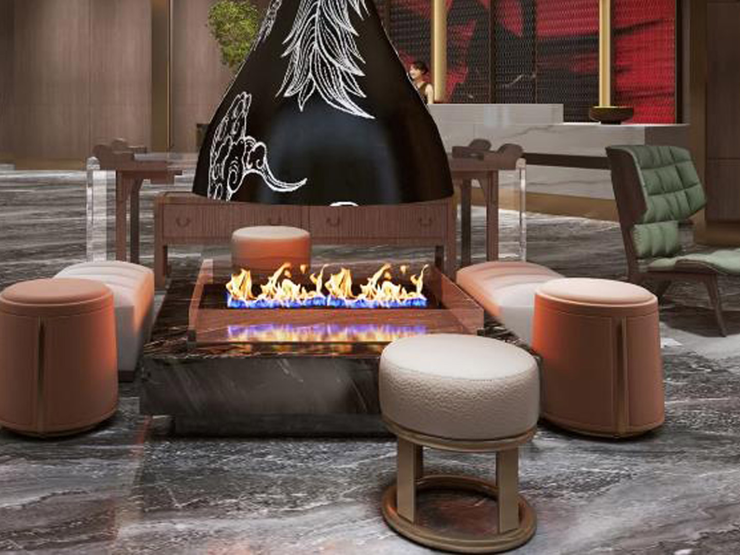 High-end luxury custom hotel furniture set GD173