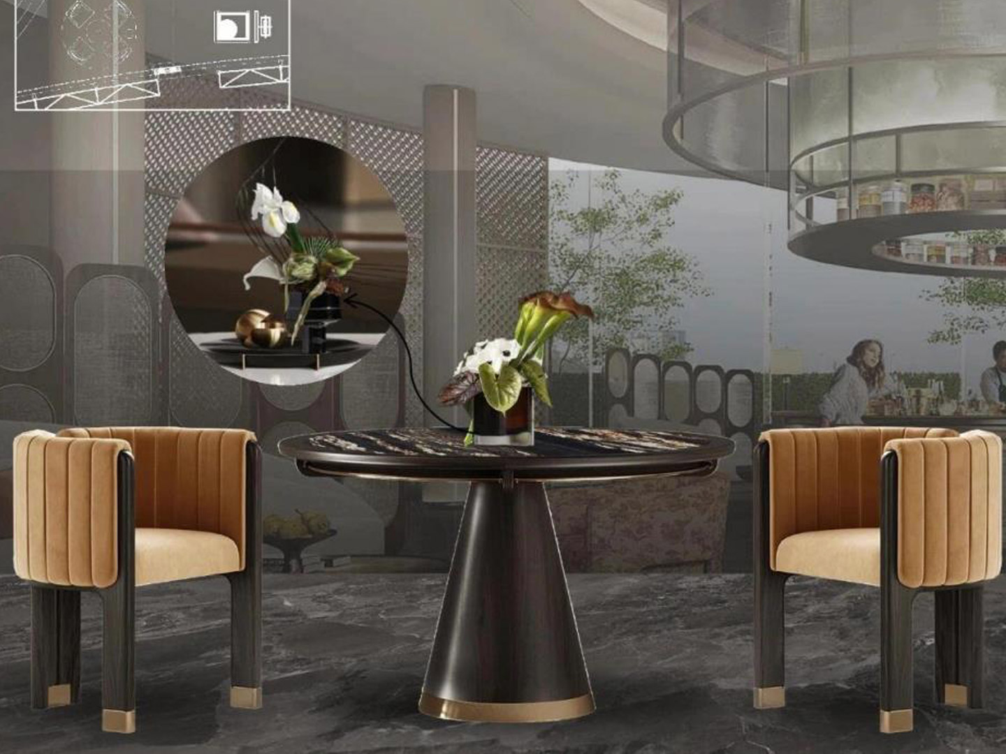 High-end custom luxury furniture hotel furniture set GD24