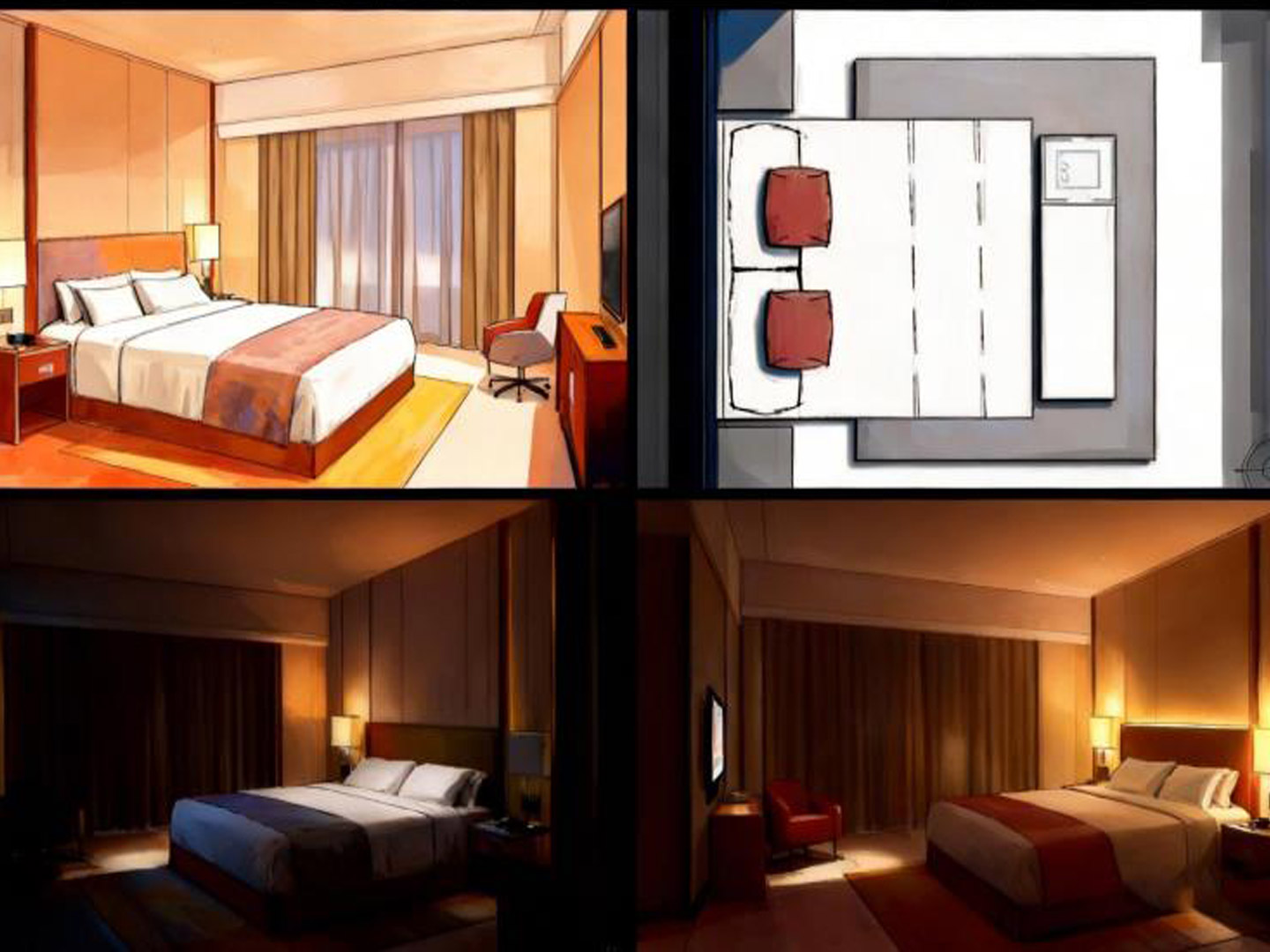 Whole-Room Customization for Hotel Bedroom Furniture Sets GD4