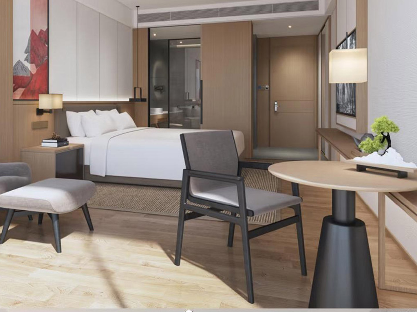 Hotel interior design guest room and hall complete furniture set GD141
