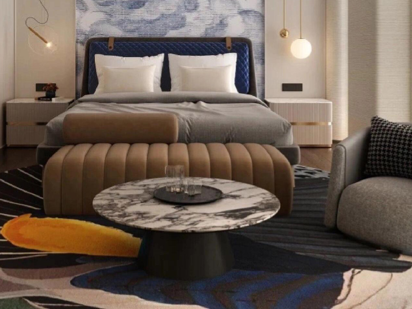 Star hotel lobby and guest room furniture set customization GD365