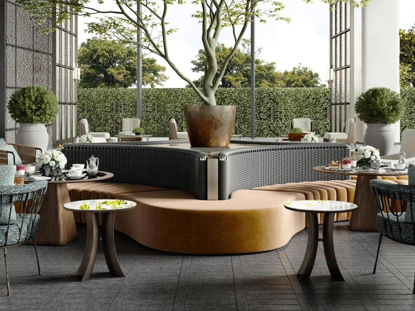 High-end customized self-built house hotel furn...