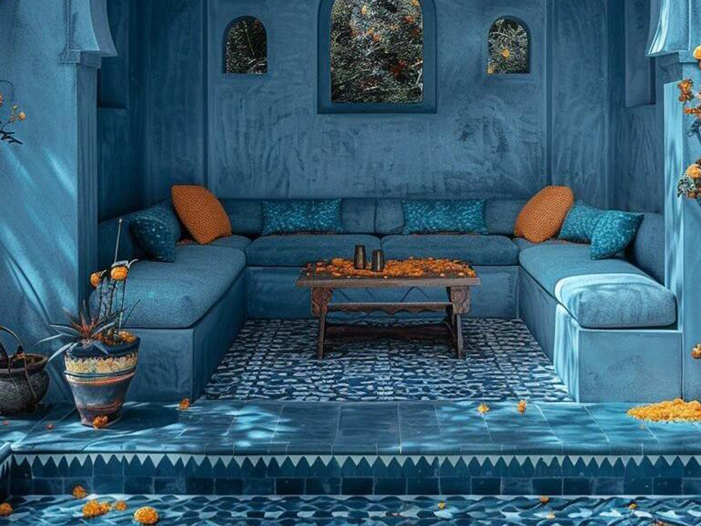 Furniture Customization Factory Italian Blue Resort Hotel GD511