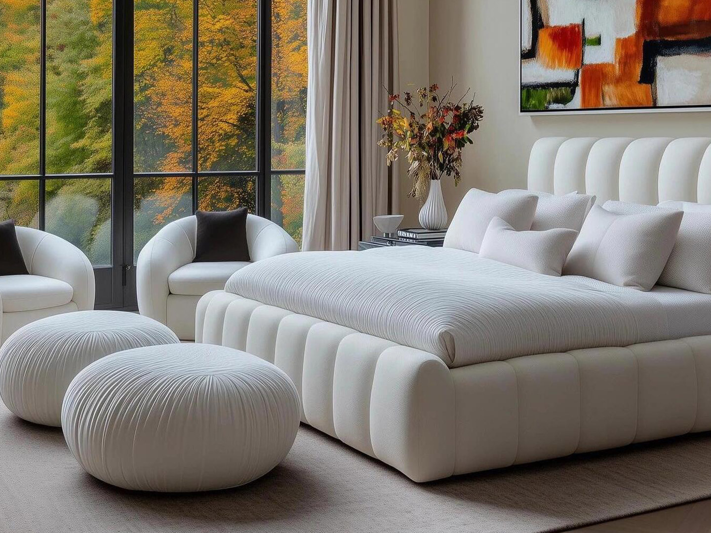French Pure White Palace Resort Hotel Furniture GD516