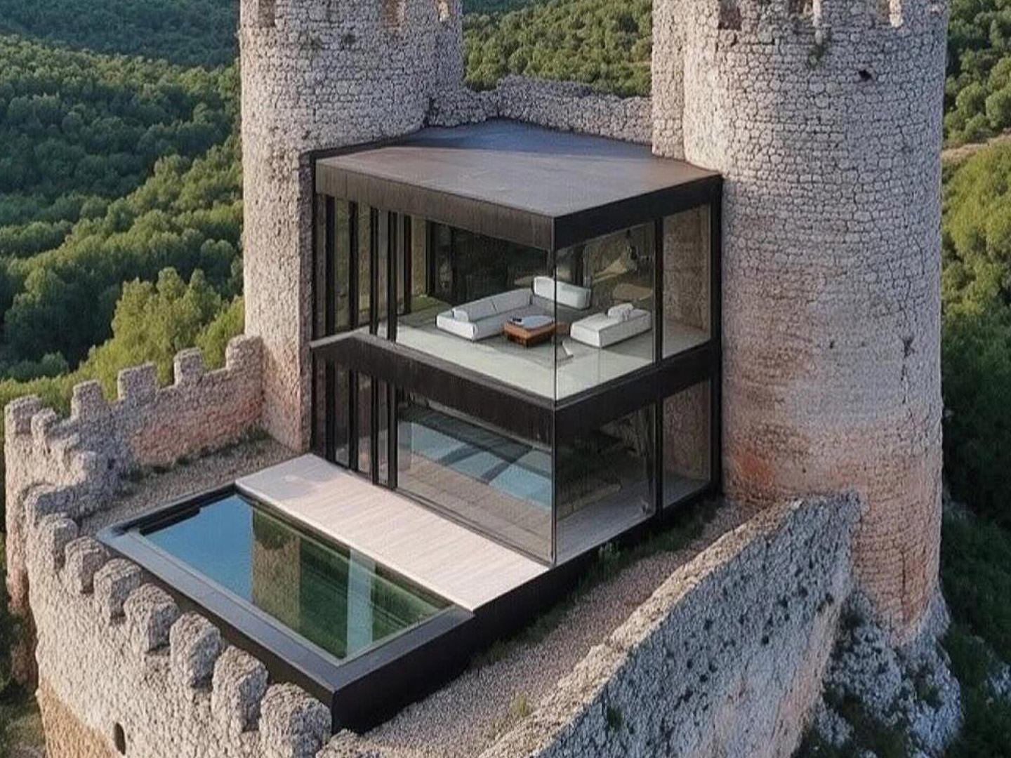 Furniture manufacturing factory for holiday villas on cliff GD530