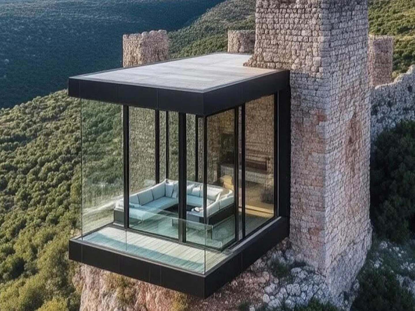 Furniture manufacturing factory for holiday villas on cliff GD530