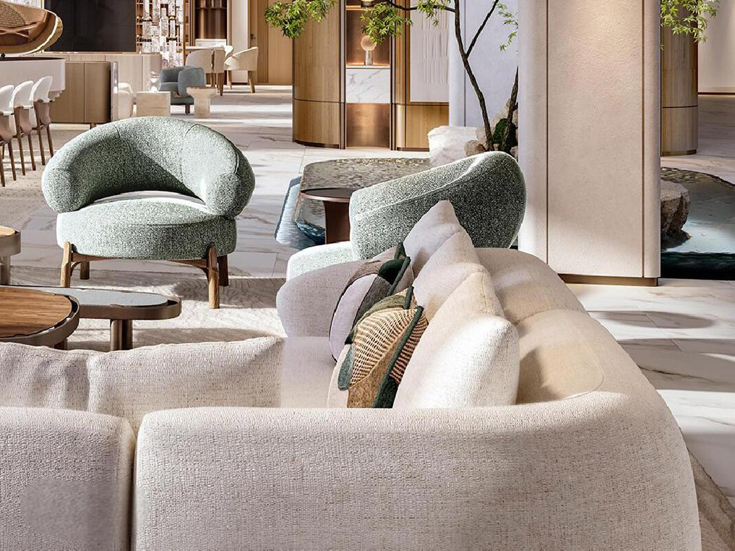 Complete furniture set for the UAE resort hotel  GD581