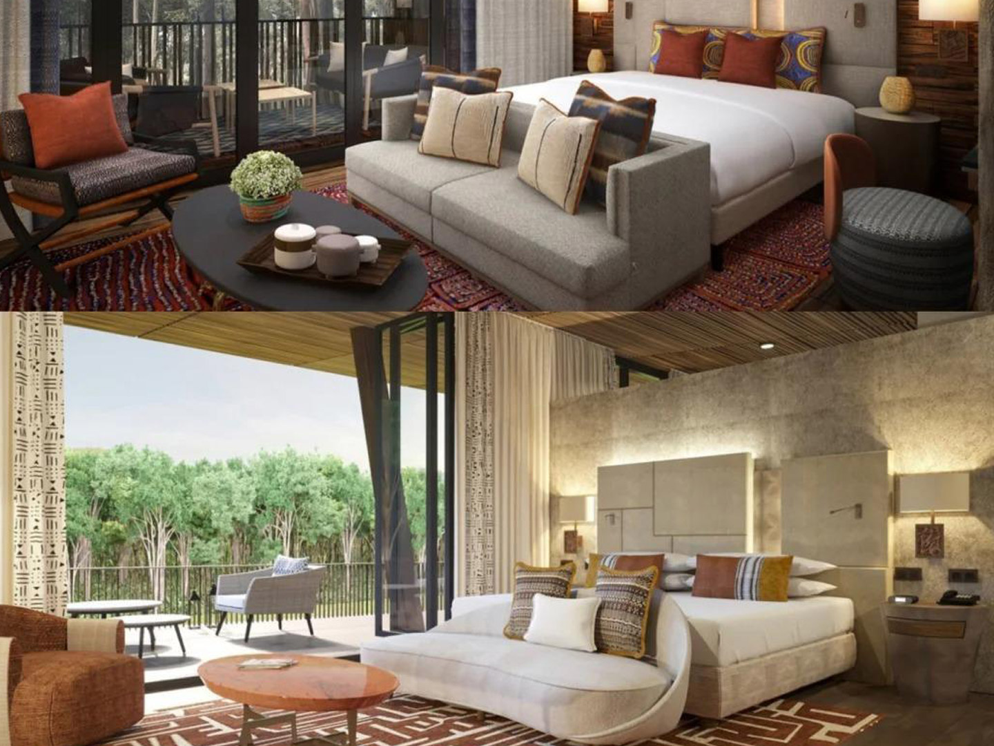 Resort hotel guest room furniture sets customization Luxurious furniture GD652