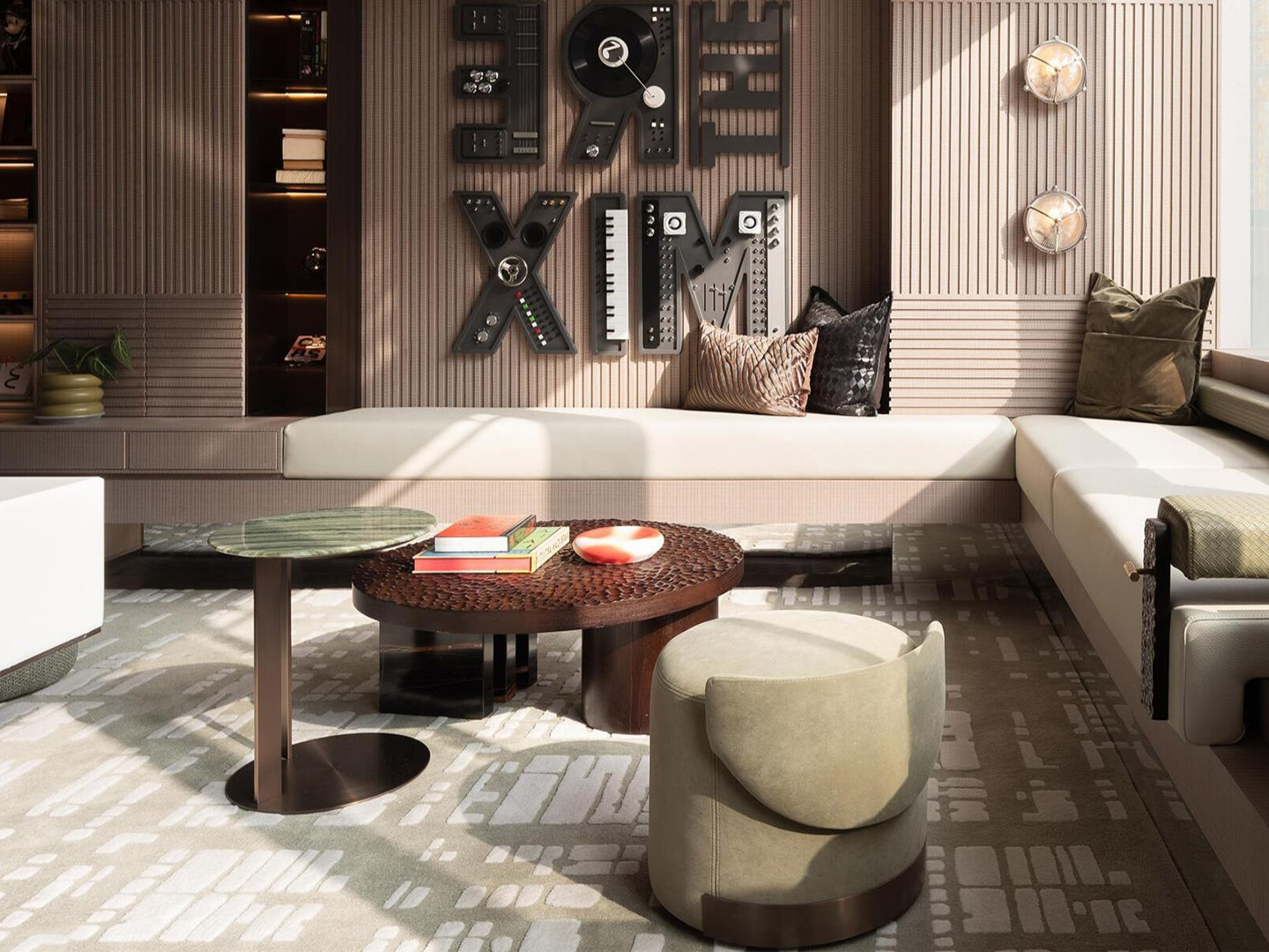 Customized minimalist duplex apartment furnitur...