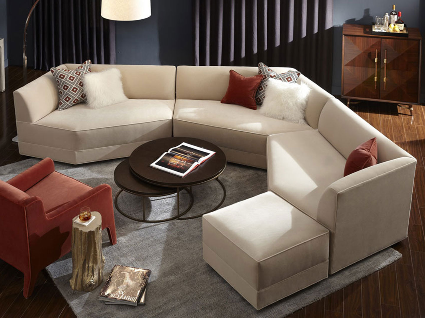 Modern American villa solid wood hotel home fab...