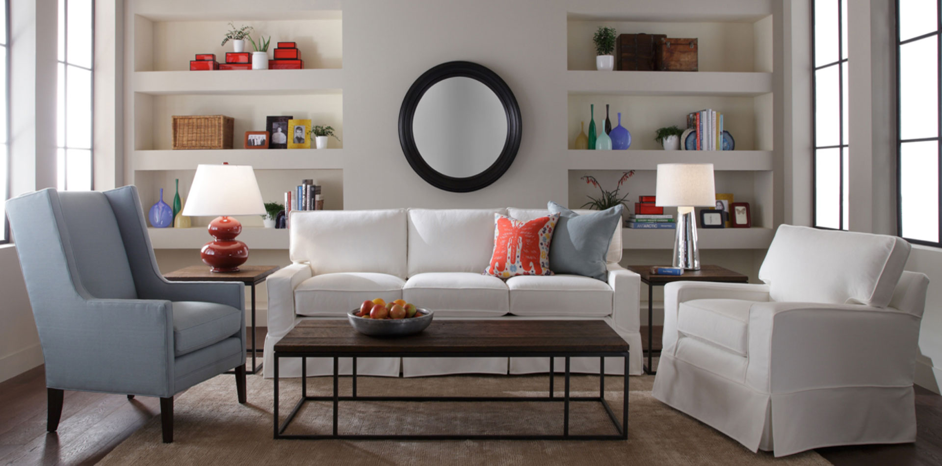 American modern mansion furniture custom factory home living room sofa set B-026