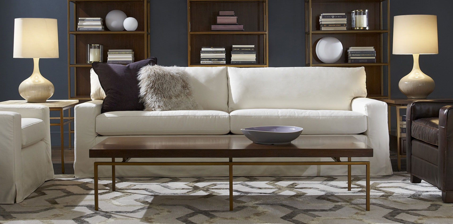 American modern mansion furniture custom factory home living room sofa set B-026