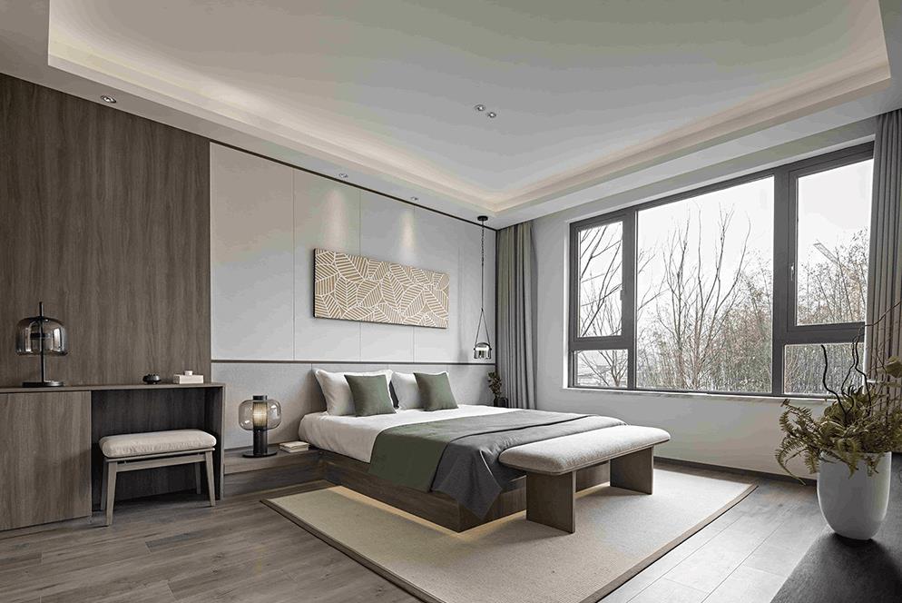 Natural log engineering custom furniture double bed F024