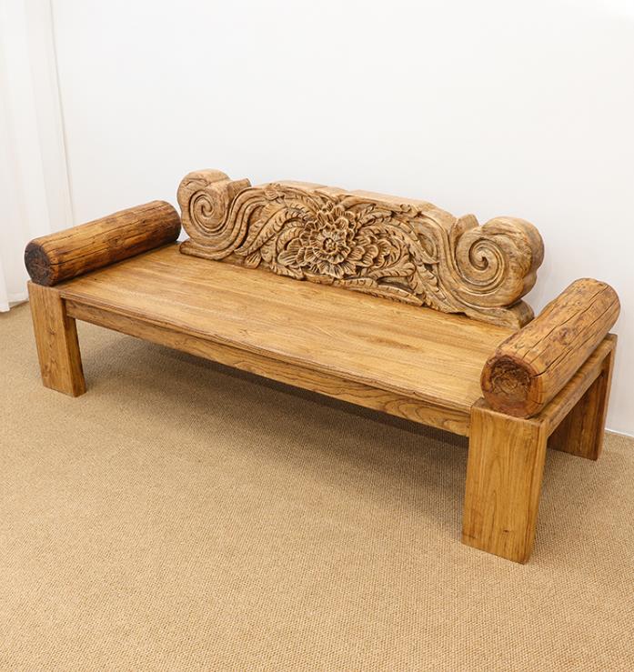 Natural log living room sofa F127