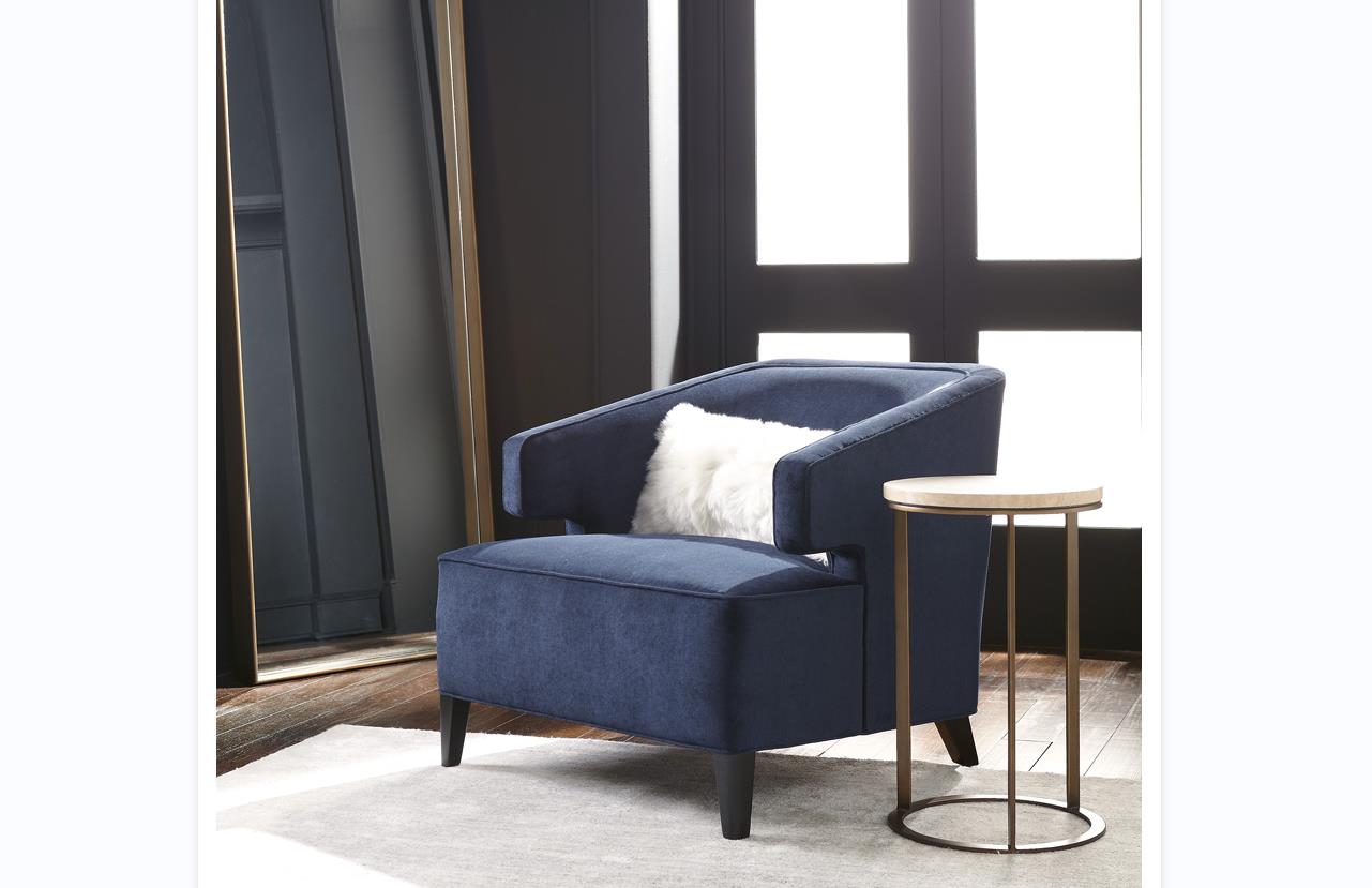 solid wood armchair living room designer modern furniture B016