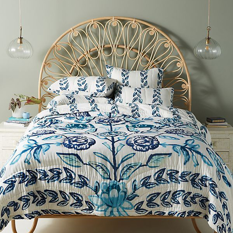 B&B project customized rattan double bed F075