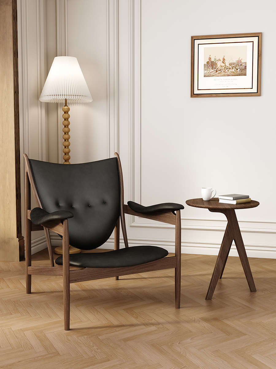 Natural wood living room armchair F098