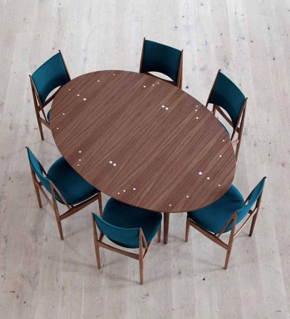 Log fabric leather dining chair F103